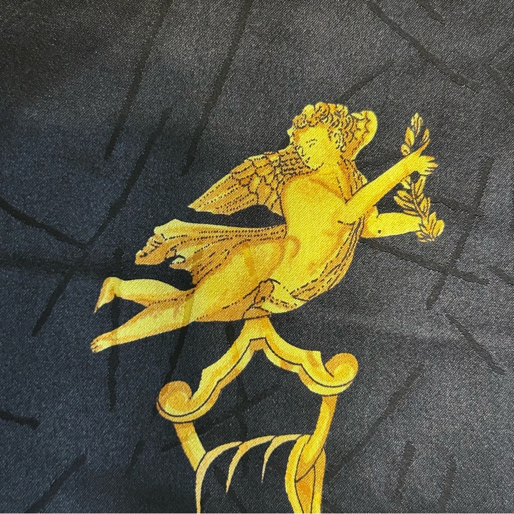 Vintage Giorgio Sermoneta EUC 100% Italian Silk Scarf 34” Square Greek Cherub - Picture 3 of 6